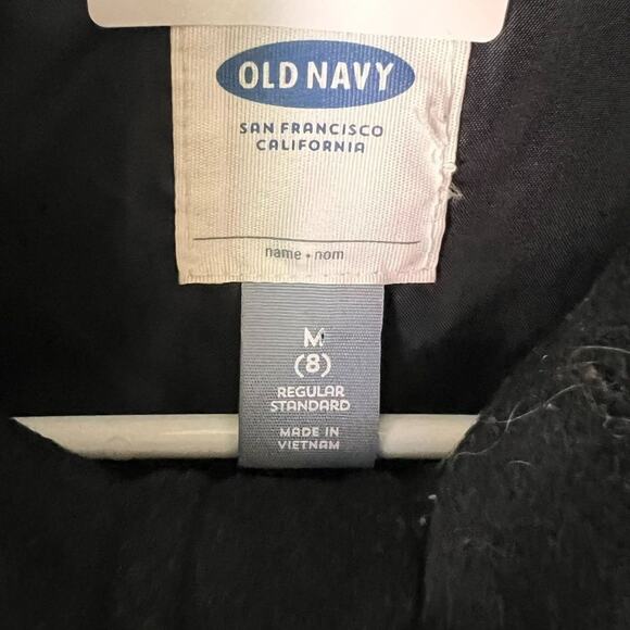 Old Navy Winter Coat Kids M(8) Black Full zipper Wool Blend Regular Standard - Picture 6 of 10